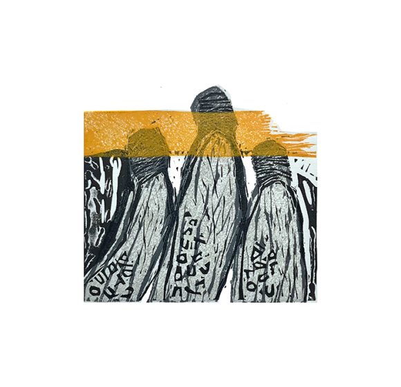 "ÜÇLÜ" Linolbaskı 30X30 cm - 2017